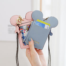 Cute Animal Shape Card Holder Wallet Purse Neck Bag