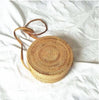 Japan Handmade Woven Rattan Round Straw Bag