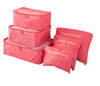 6pcs/set Travel Pouch Nylon Packing Cube Large Capacity